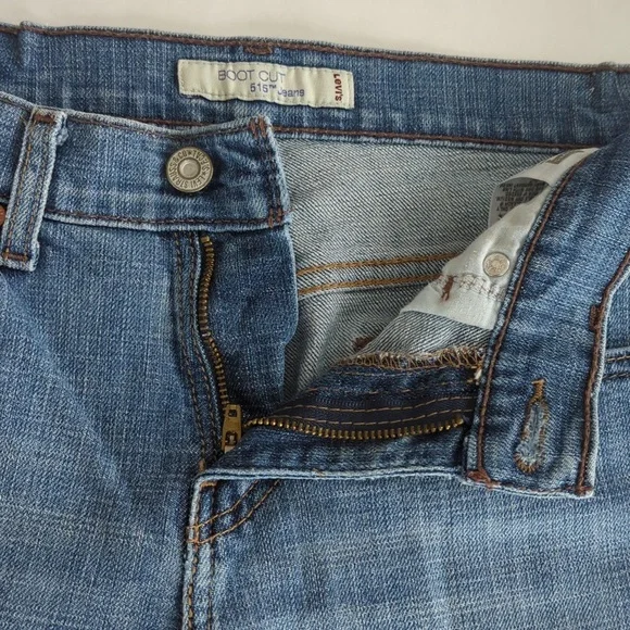 Levi's 515 Boot Cut Jeans 4M Blue Pockets - Picture 6 of 16